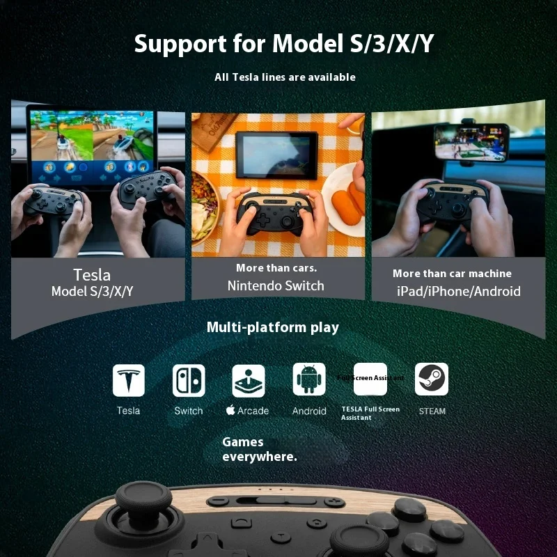 Jowua Gamepad For Tesla Model 3/Y/X/S/Black Myth: Wukong Multi-Platform Game Controller Car PC Gamer Accessories Man Gifts