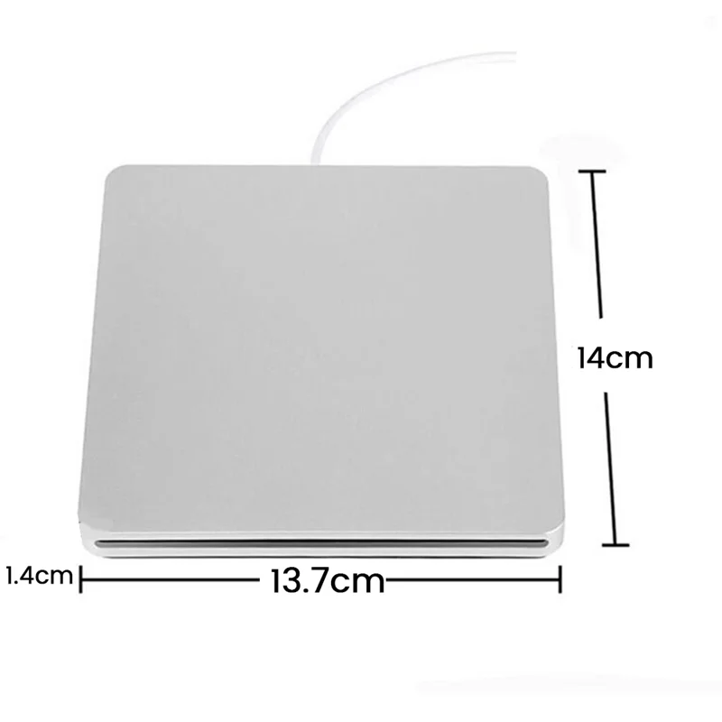 ABJG-Unidad de DVD externa USB 2.0 portátil CD DVD +/-RW Unidad grabadora de DVD para computadora portátil Pro Air