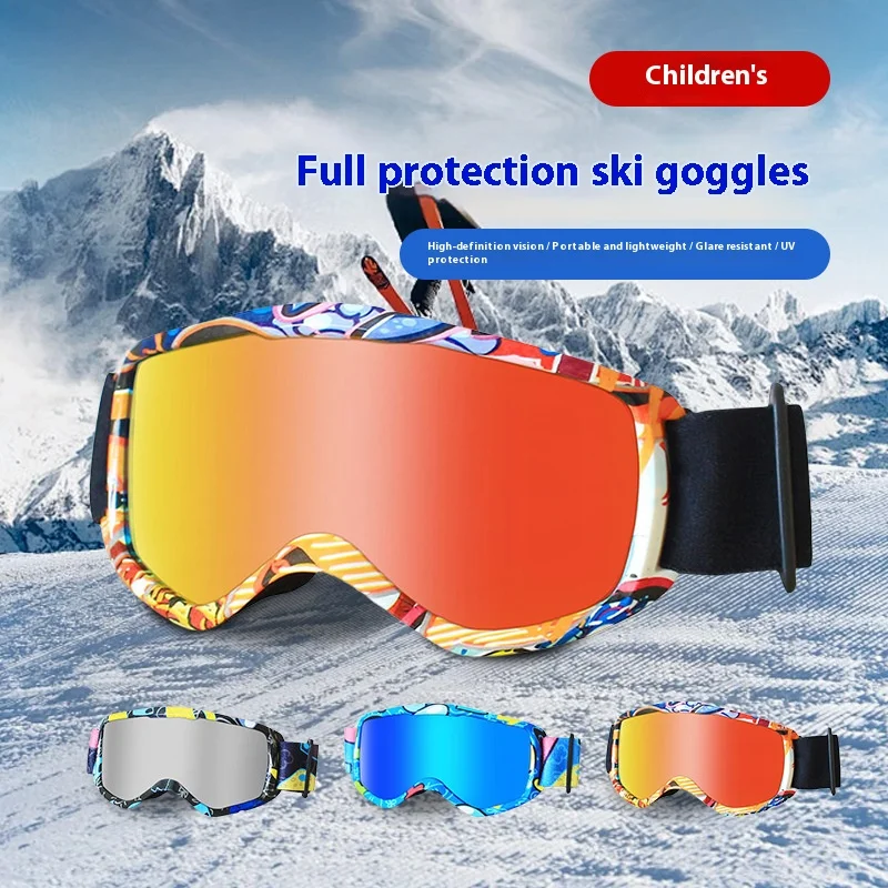 

New Ski Goggles for Men Women Kids Anti-Fog Windproof Double-Lens Snow Goggles for Outdoor Skiing Snowboarding Sports Equipment
