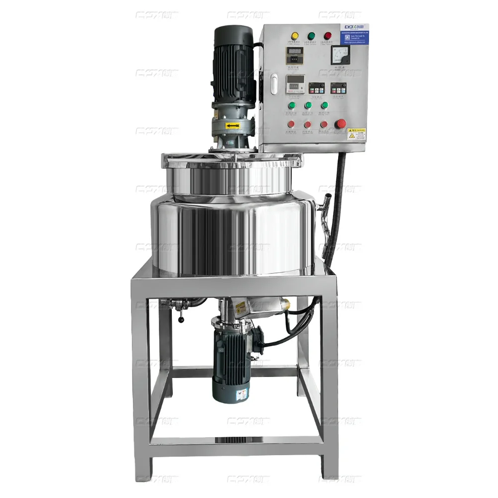 CYJX 50L Electric Heating Mixing Tank Gelatin Melting Tank with Homogenizer High Shear Mixer Industrial Mixer with Heater