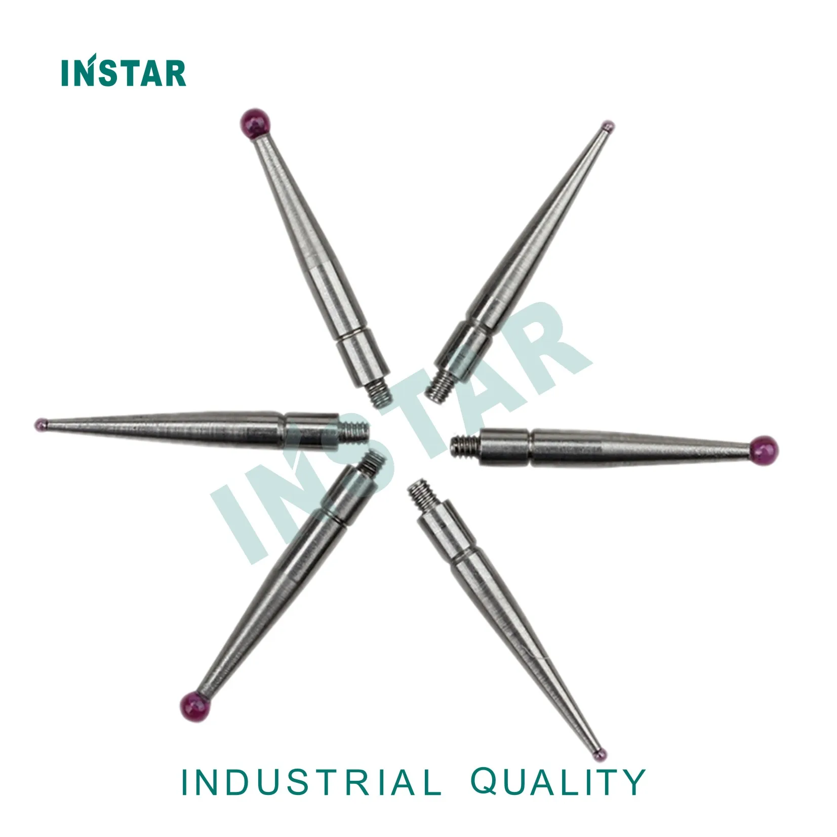 INSTAR Dial Test Indicator Extension Rod RUBY Tips Probe 0-0.8mm Industrial Quality M1.4 M1.6 M1.8 M2.0 Dial Gage 0.002mm