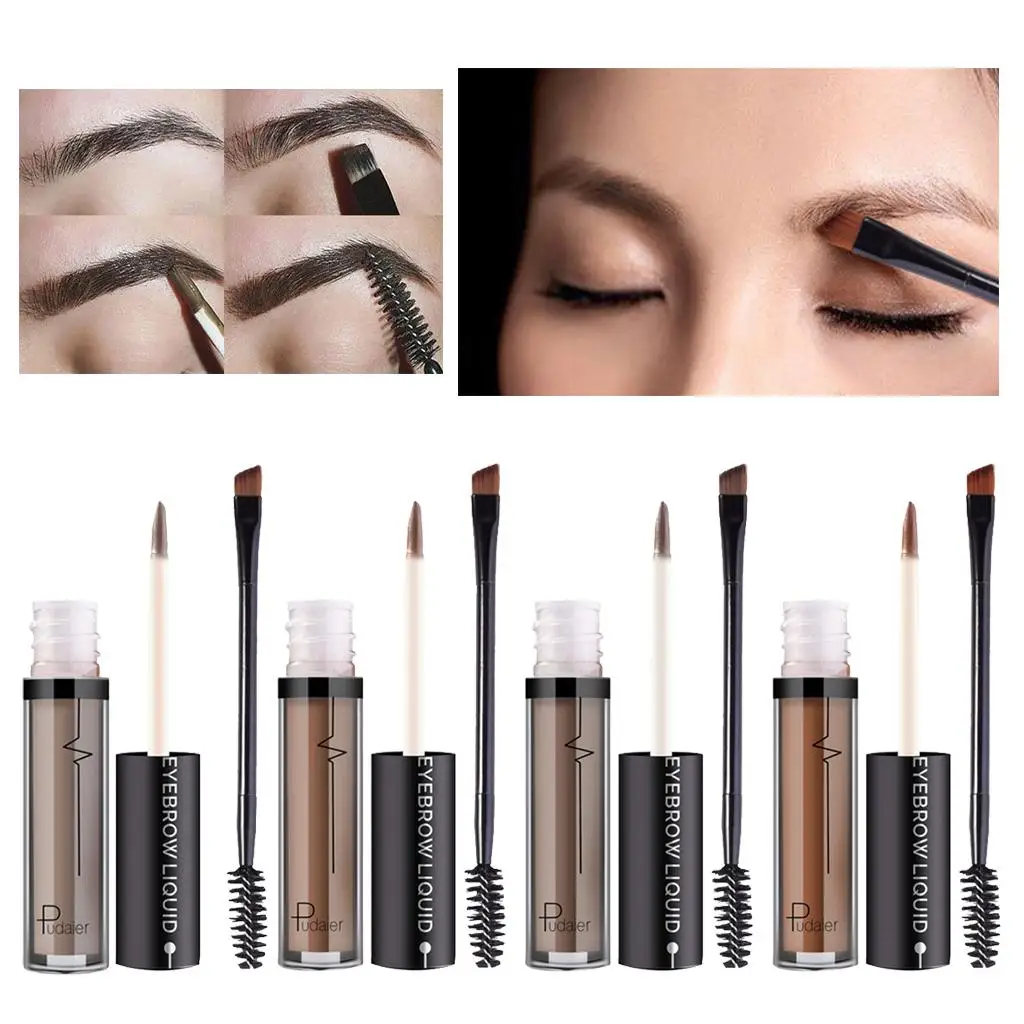 Gel definidor de cejas líquido teñido a prueba de manchas y larga duración con pincel 4,5 ml