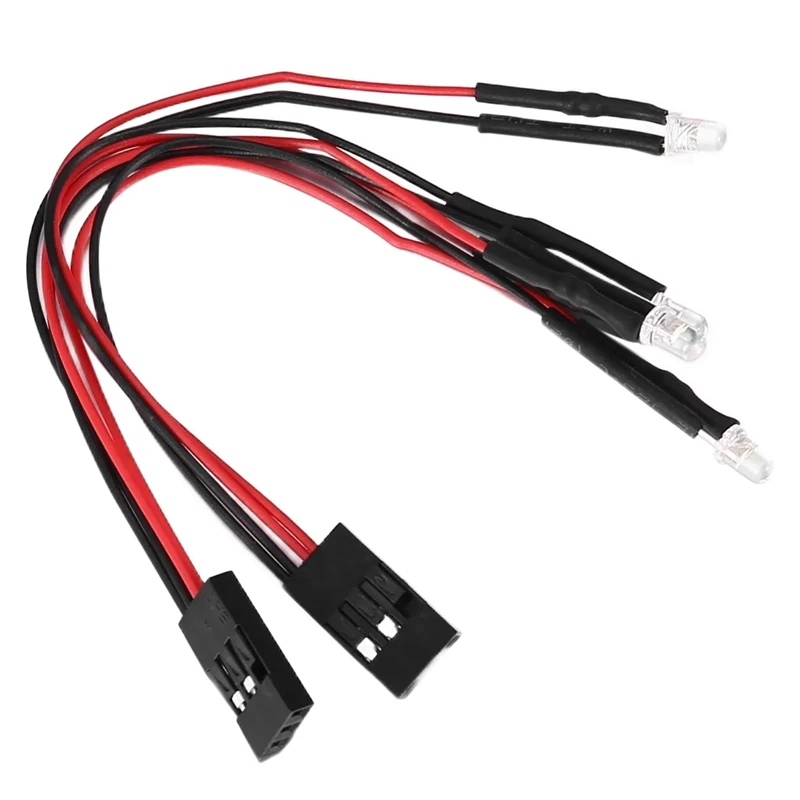 

2Pcs 2 LED Lights Headlights For 1/24 RC Crawler Car Axial SCX24 90081 AXI00001 AXI00002 Upgrade Parts