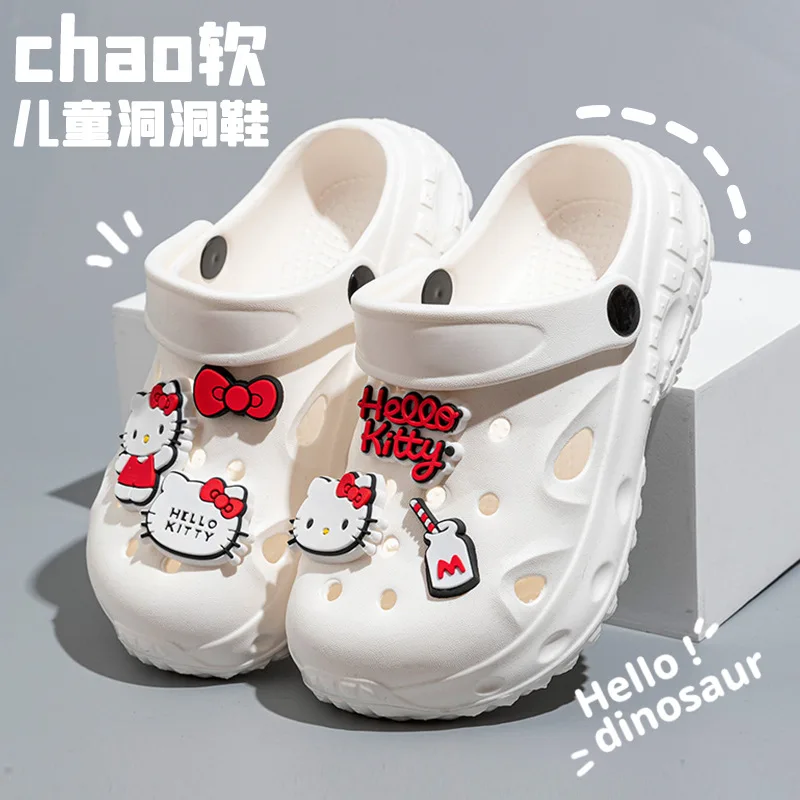 

Anime Hello Kitty Couple Cool Slippers Summer Sanrios Eva Ins Girl Cute Anti Slip Thick Soled Beach Soft Sole Sandals Plus Size