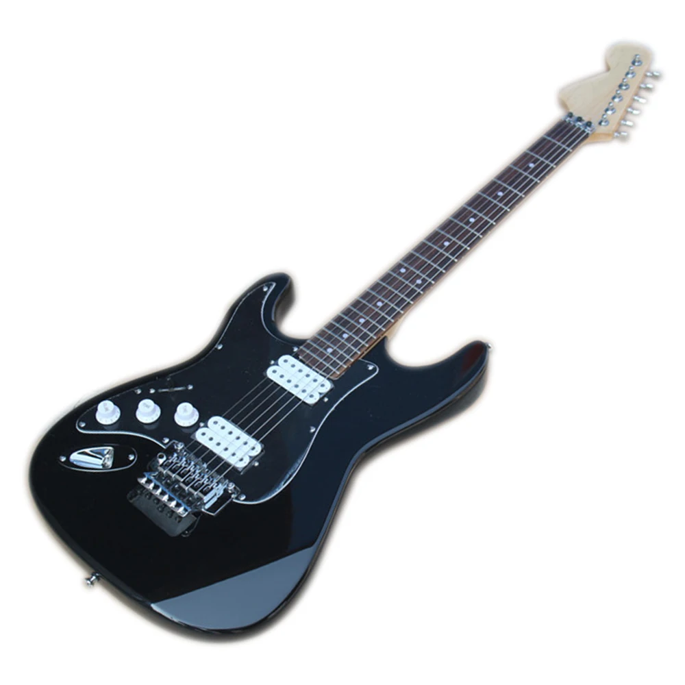 

Factory Outlet- 6 Strings Left Handed Black Electric Guitar with Floyd Rose,Rosewood Fingerboard