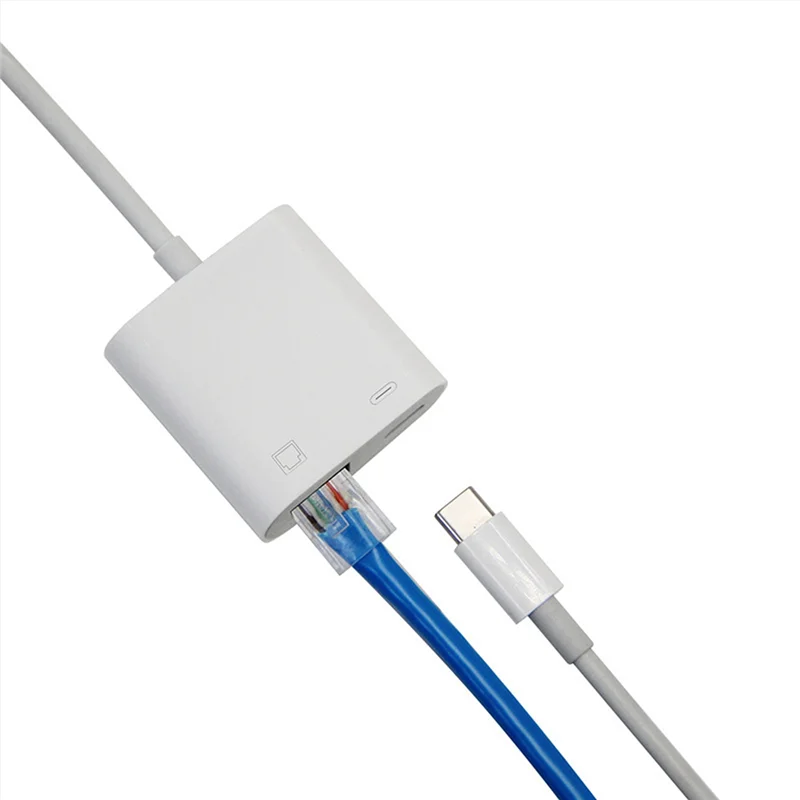 A14M 4X 타입 C OTG 이더넷 어댑터 USB C - RJ45 이더넷 LAN 유선 네트워크 컨버터 100Mbps (타입 C 휴대폰/태블릿용)
