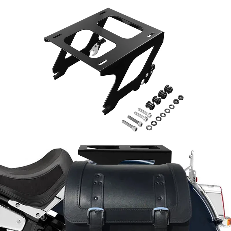 

Motorcycle Detachable Luggage Mounting Rack For Harley Softail Deluxe Heritage Classic FLDE FLHC FLHCS FLSL FXBB FXST 2018-2023