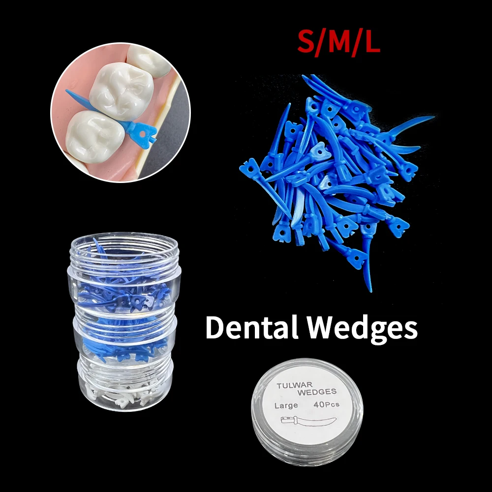 120Pcs Dental Tulwar Wedges Refill Wedge For Sectional Matrix System Interproximal Disposable Plastic Wedges Dentistry Product