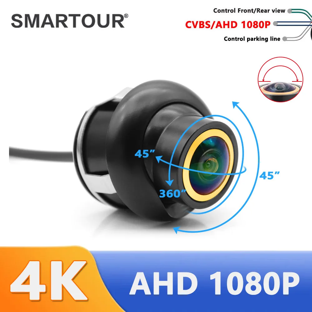 Smartour 4K samochodowa kamera cofania cofania wodoodporna kamera AHD/1080P HD uniwersalna kamera cofania dla systemu Android Monitor parkowania