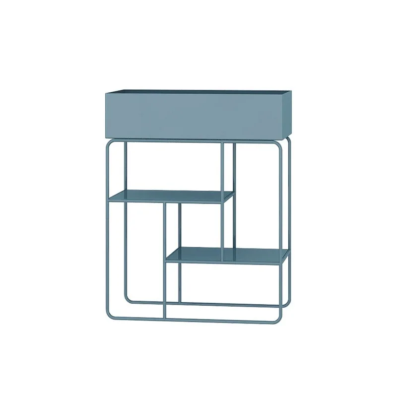 

Nordic simple flower stand shelf multi-layer indoor balcony living room flower stand floor-to-ceiling iron green dill flower pot