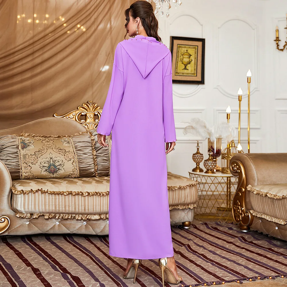 Eid Party Diamonds Moroccan Djellaba Muslim Women Abayas Long Maxi Dress Turkey Ramadan Kaftan Party Dubai Gown Islamic Jalabiya