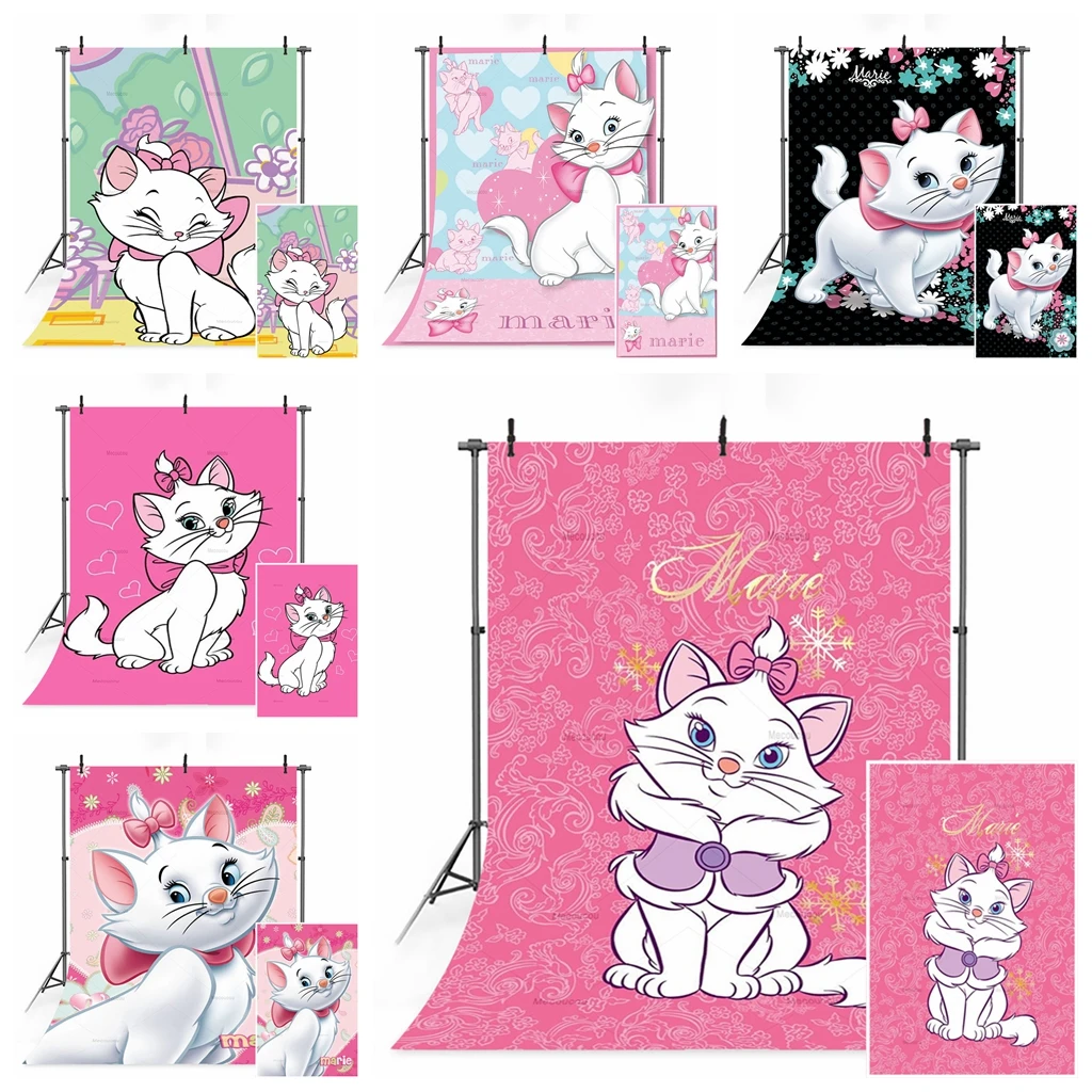 

Disney Mary Noble Background Mary Cat Baby Shower Girls Birthday Party Vertical Poster Portrait Photography Backdrop Photo Wall