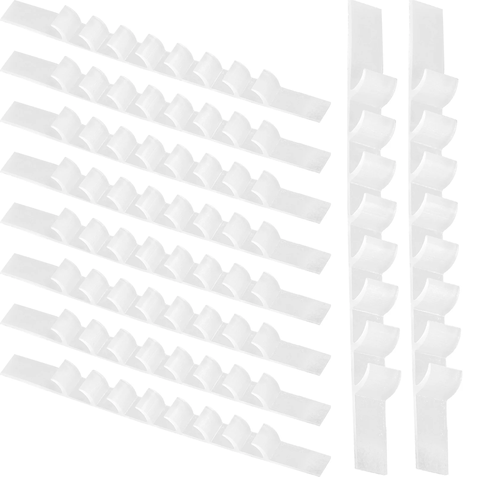 

50Pcs Non Slip Hanger Grip Strips Silicone Adhesive for Clothes Wood Plastic Hangers Anti Skid Wardrobe Hanging Accessory