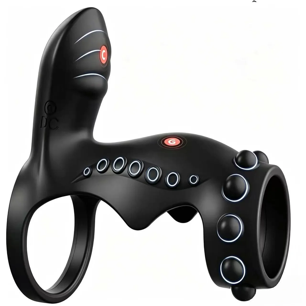 Vibrating Penis Ring Cock Sleeve Clitoral G-spot Vibrator Penis Extender 10 Vibration Modes Adult Sex Toys for Men Male Erection