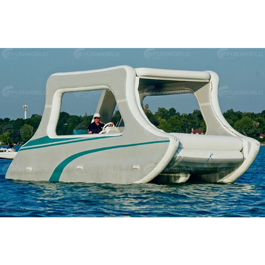 【La più venduta】 Barca elettrica gonfiabile per yacht di grandi dimensioni per 4-8 persone Barca elettrica gonfiabile con pontone da pavimento antiscivolo Navi per pesci