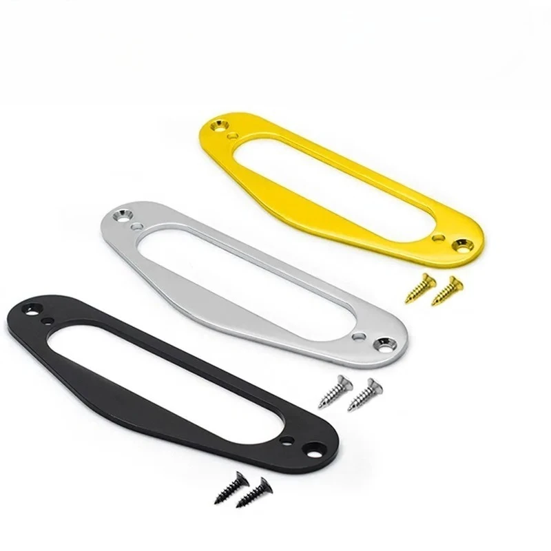 1 unidad de marco metálico para pastilla de guitarra de 100x32.5MM con tornillos, para pastilla de bobina simple tipo ST, anillo triangular para pastilla de mástil TL, accesorio de repuesto para guitarra