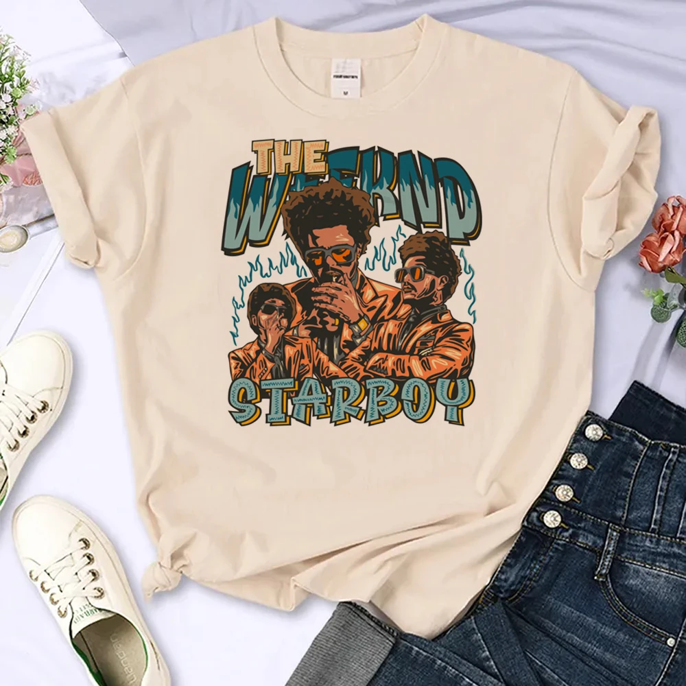 the Weeknd top women summer tshirt girl manga comic Japanese clothing