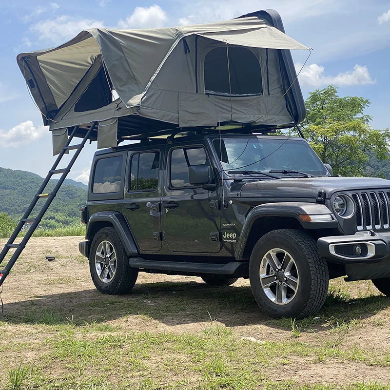 Hard Shell Roof Top Tent Camping Popular Folding Aluminum Shell Roof Car Overland Car Rooftop Tent