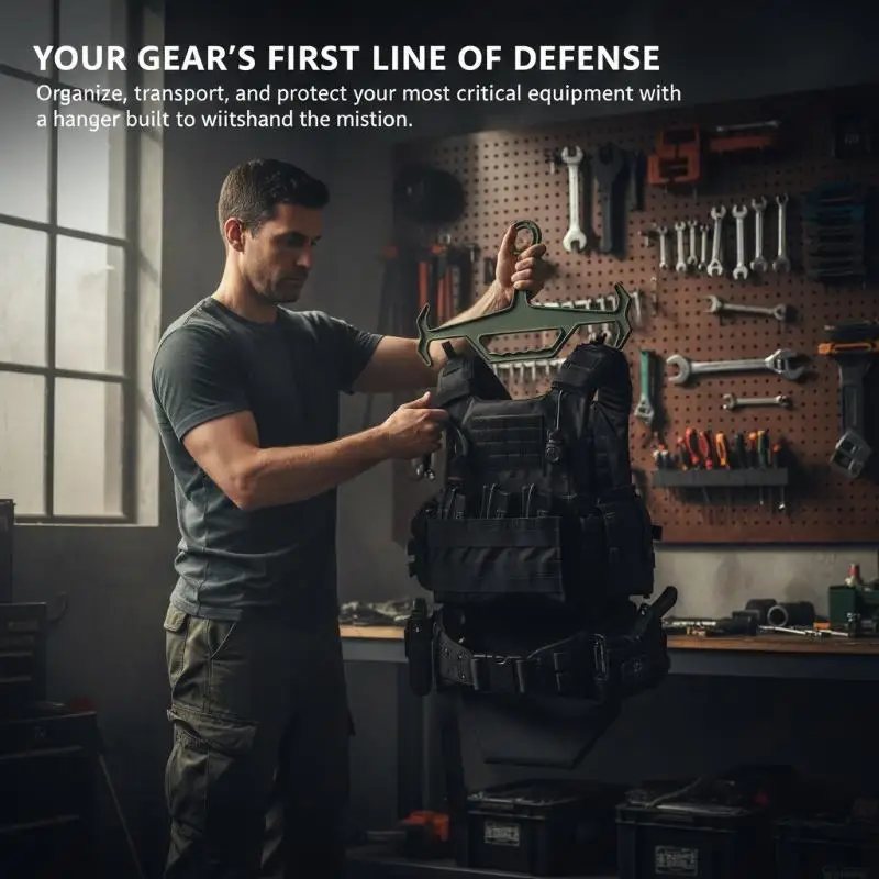 Heavy Duty Tactical Vest Storage Hanger Anti Slip Multipurpose Design For  Hunting Diving Suit Paintball Gear