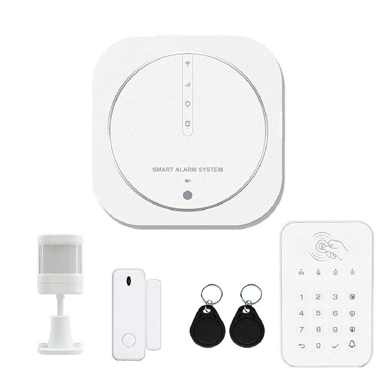 

Graffiti Burglar Alarm Intelligent WIFI+GSM Dual Network Alarm System Home Multifunction As Shown Screenless Alarm Host