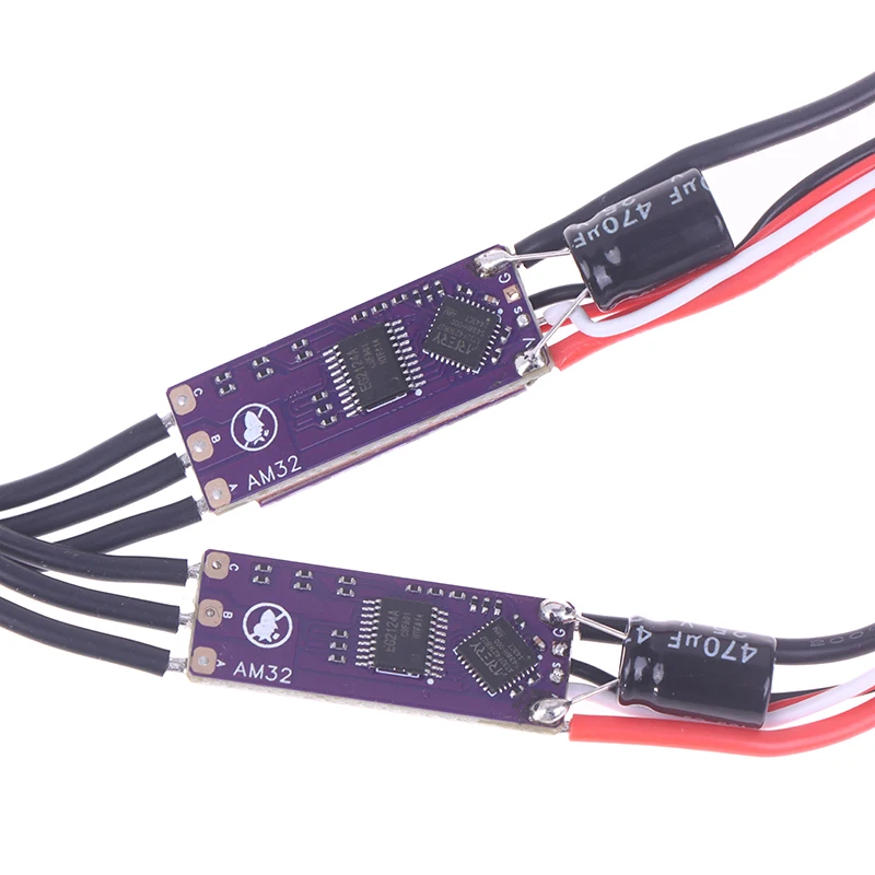 AM32 32-bit ESC 2-4S 30/40A Speed Controller With 5V2A BEC Module 35V 470uF Capacitor For RC Crawler Drone Brushless Motor 23cm