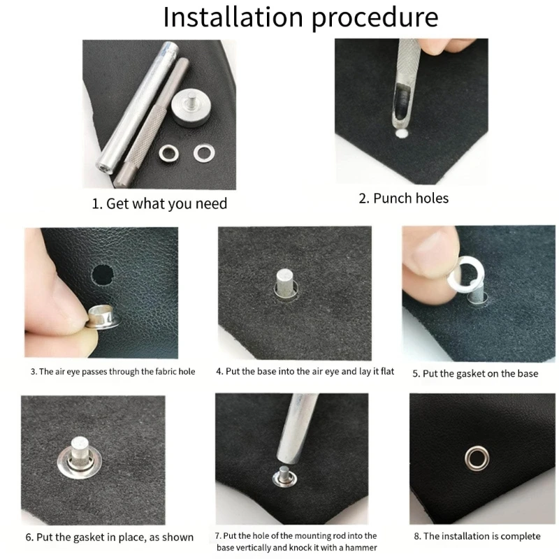 10 Colors Eyelet Set, Metal Eyelets Grommet for Leather/Curtain Repair NEW arrival