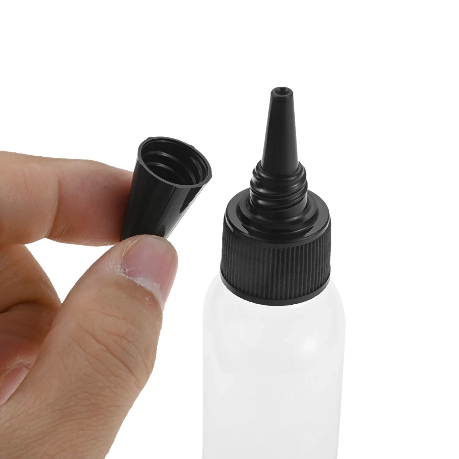 10pcs/set Transparent Dropper Bottles 50ml Plastic Jar with Funnel Leak proof fit Glue Pigment Dye Henna Nail-art Oil Watercolor