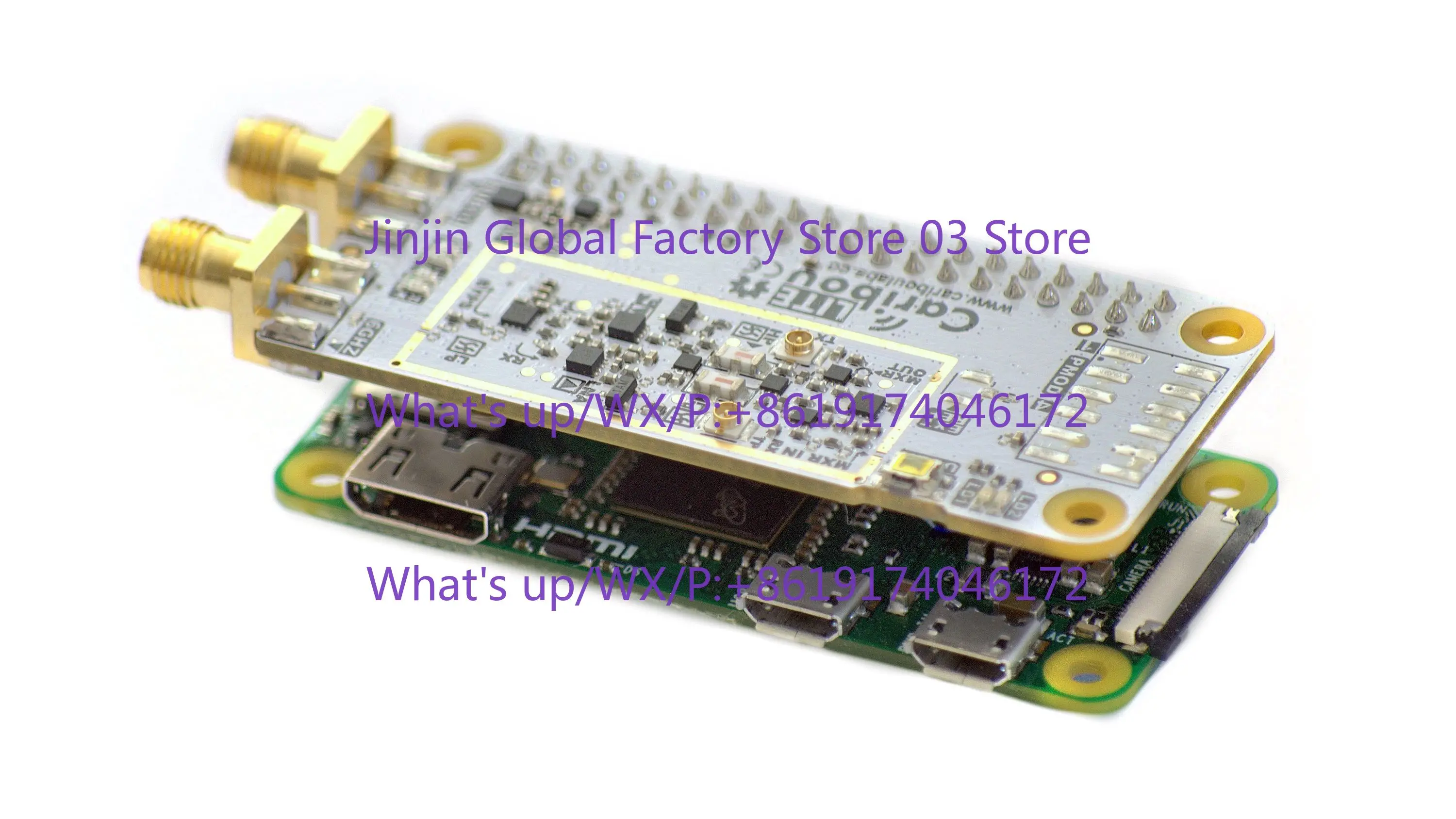 Fully Open Source SDR Hat, 6 GHz Full Duplex Dual Channel for Raspberry Pi, CaribouLite Software Defined Radio Board