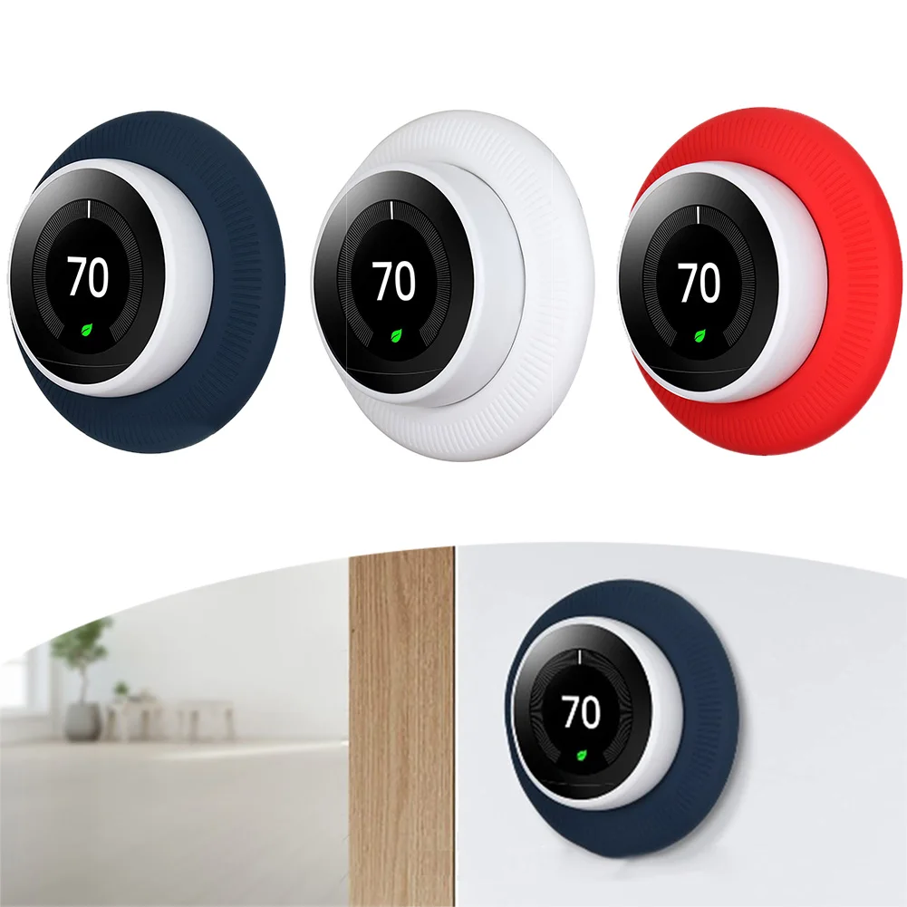 

125x125mm Silicone Smart Thermostat Protective Cover For Nest Learning Thermostat Protective Case Red/Blue/White