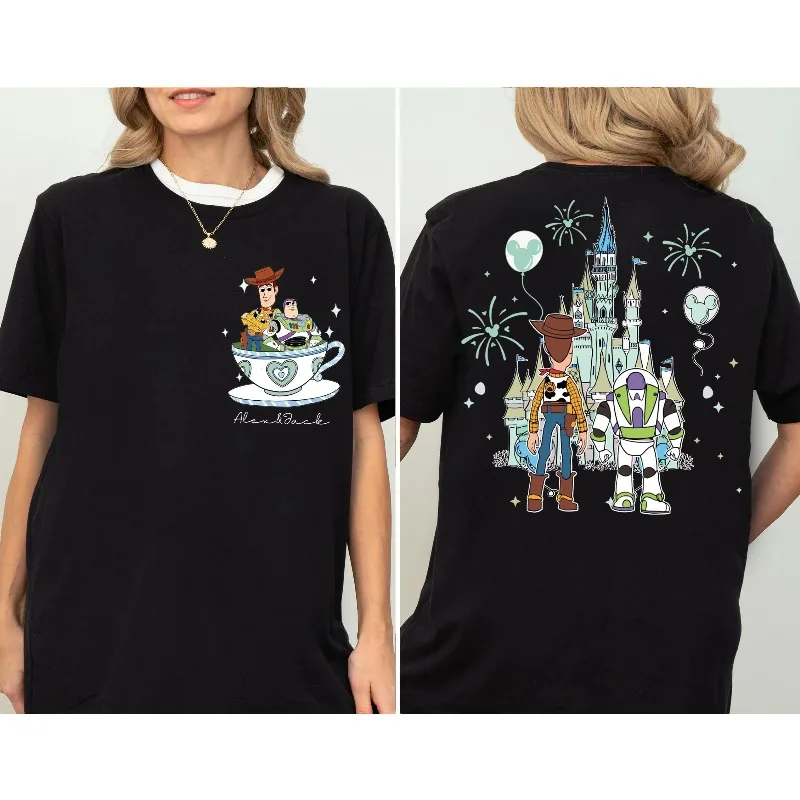 

Футболки Good Friends Disney Woody and Buzz Lightyear, футболки для семейных путешествий Disney, футболки с тематическим парком Диснея «История игрушек»