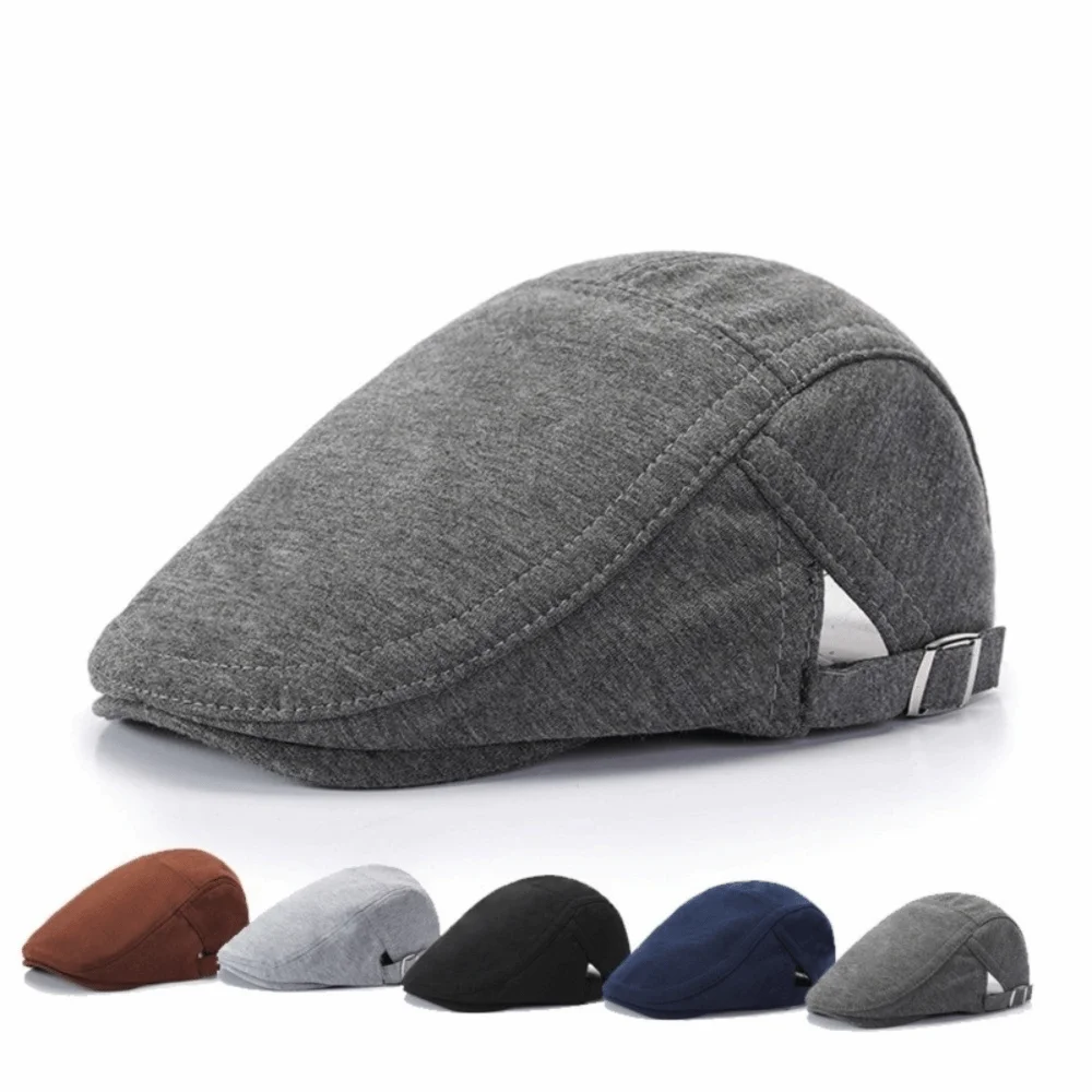 

Fashion Adjustable Vintage Berets Hat Solid Color Hip Hop Newsboy Caps Painter Forward Hat Flat Visor Cap Women