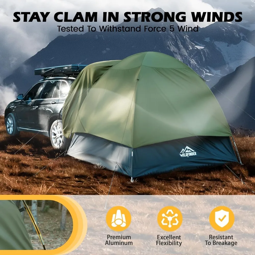 

SUV Tent for Camping with Rainfly, Waterproof PU3000mm Double Layer Design, Car Tents for Camping SUV, SUV Tailgate Tent
