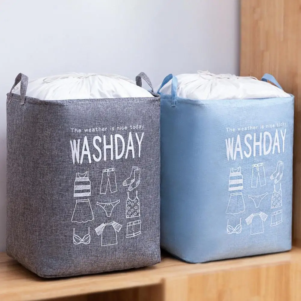 Large Laundry Basket Collapsible Clothes Hamper Bathroom Dirty Laundry Basket Clothes Hamper Bag Home Kids Toy Quilt Storage Bag