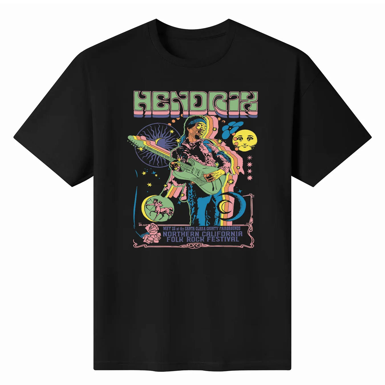 

Jimi Hendrix-Guitar Blacklight-Glows Blacklight-T-Shirt S-M-L-Xl-2xl 3xl