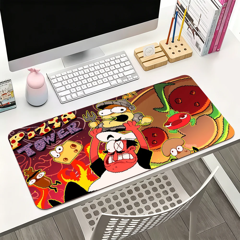 Game Pizza Tower Cartoon The Noise Mouse Pad For Office Gaming And Keyboards Non-Slip Large Waterproof