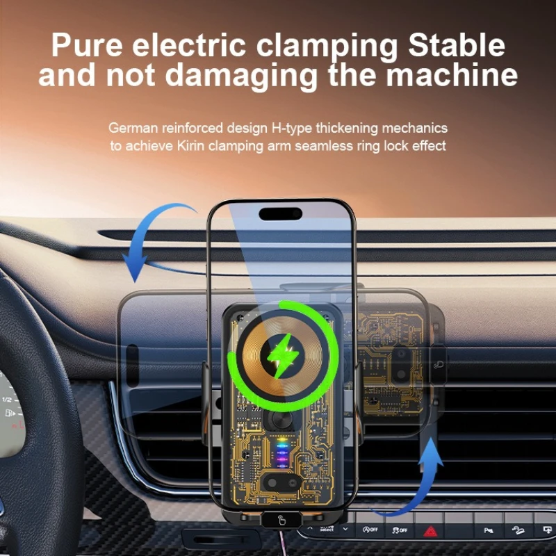 15W Wireless Car Charger Phone Holder Gravity Induction Car Air Outlet Fast Wireless Charging Stand for iPhone Samsung Xiaomi