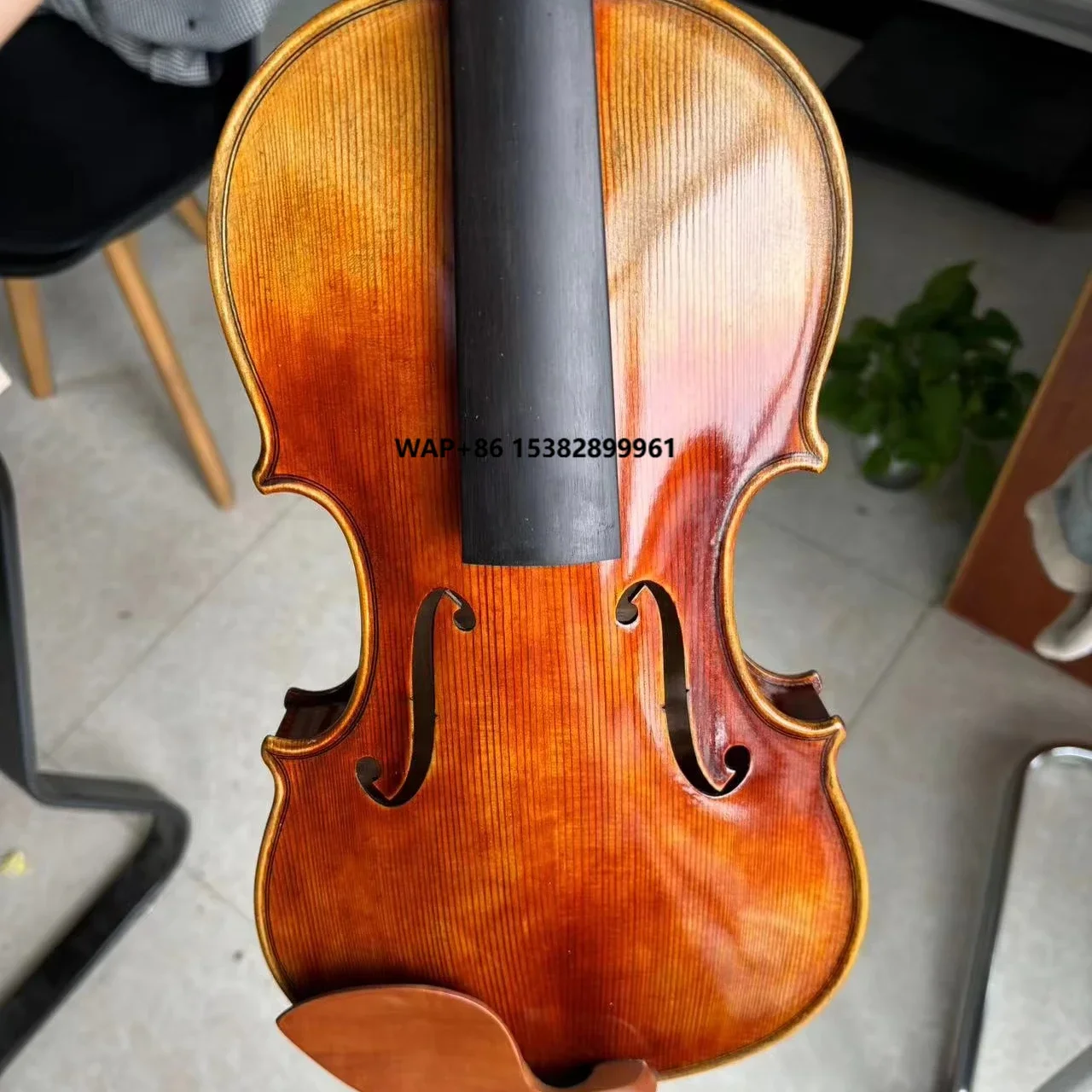 

Guarneri Paganini 4/4 Violin Flamed Grain Nice Sweet Sound Solid Spruce Maple Handmade Professional Violin Good Quality