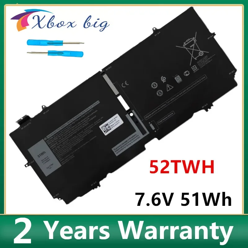 

52TWH XX3T7 Laptop Battery For Dell XPS 13 7390 9310 2-IN-1 P103G001 P103G002 7.6V 51Wh