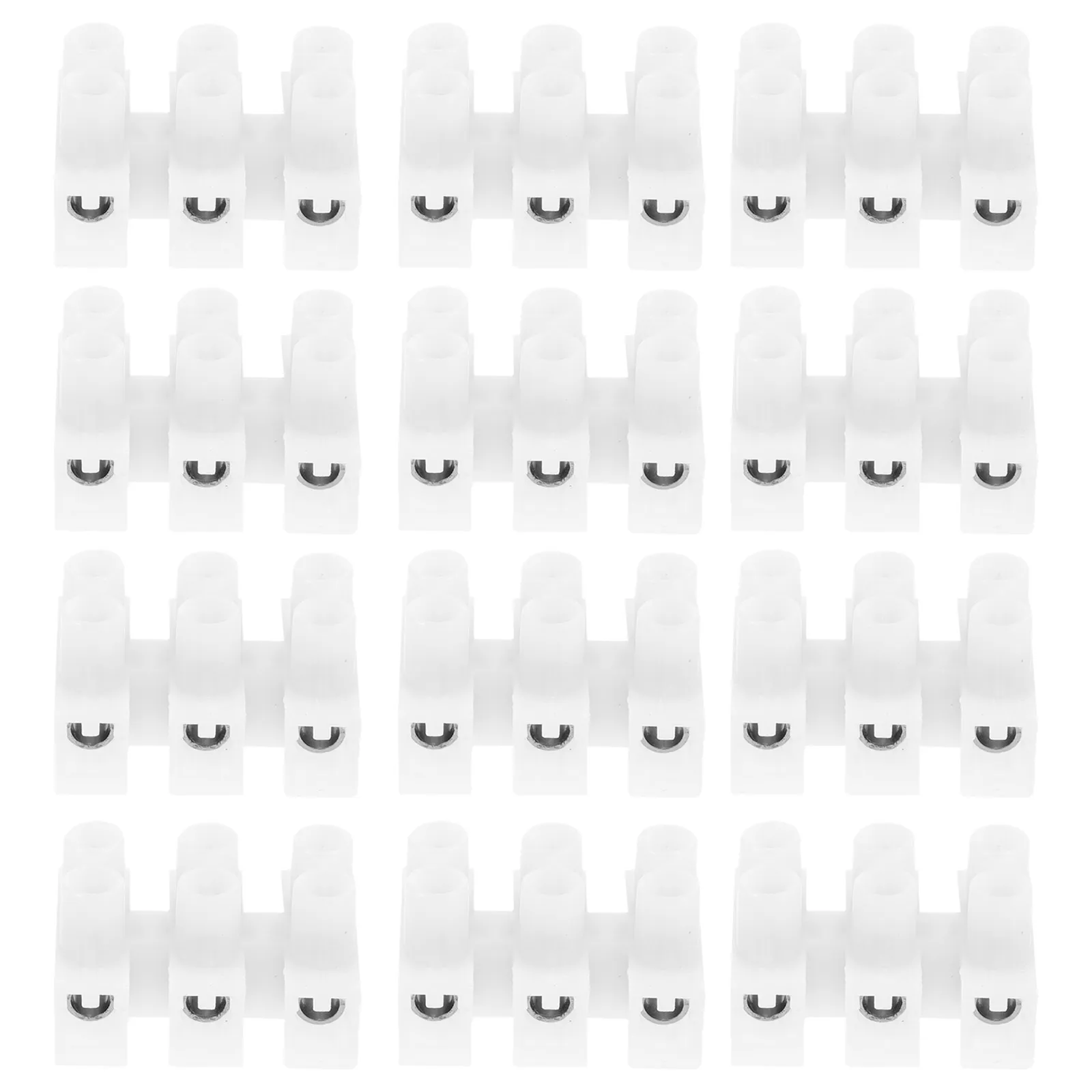 50Pcs Terminal Strip Block 3-Positions PP Material Insulated Barrier Strip Electrical Wire Connector Stable Connection Tool
