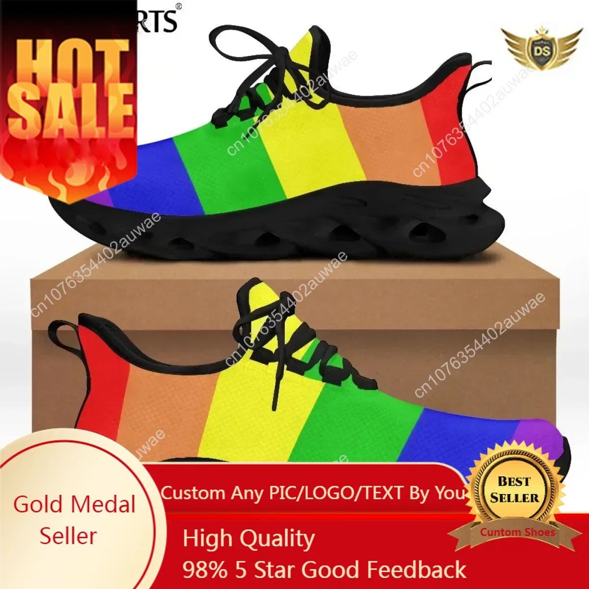 

Men Shoes Sneakers Colorful Rainbow Gay Pride Breathable Leisure Male Lace Up Flats Non-slip Footwear Zapatos Hombre