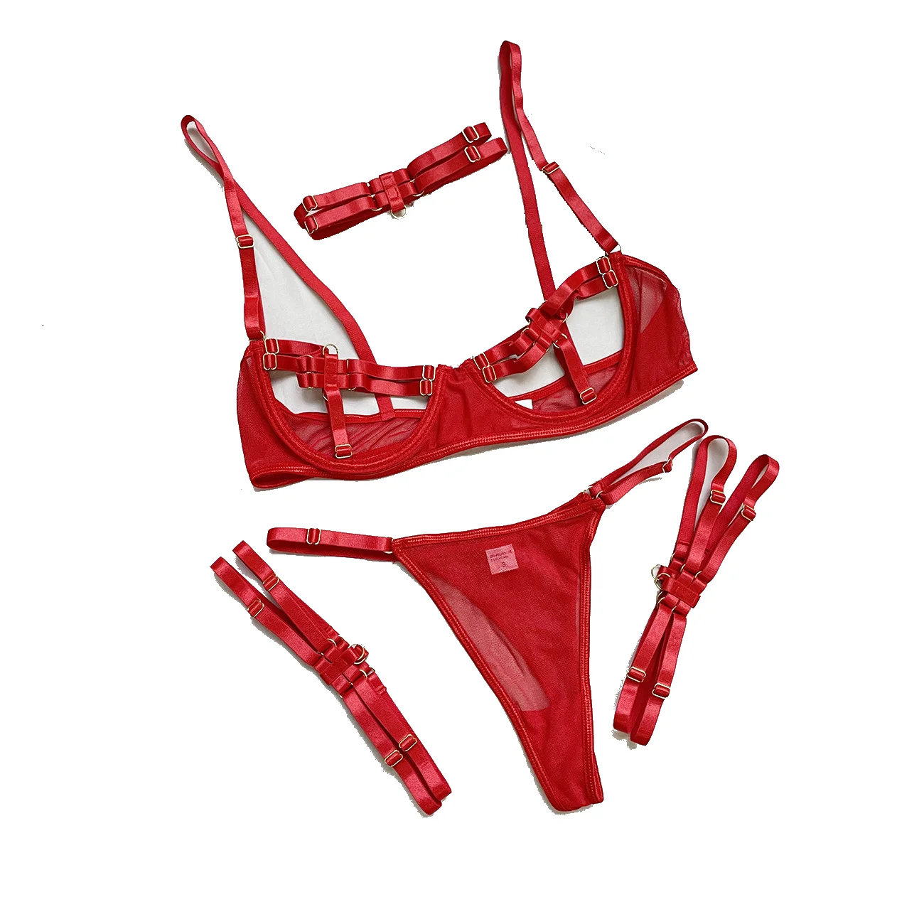 

Sexy Hollow Out 4-Piece Exotic Set Seductive Erotic Eco-Friendly Packing