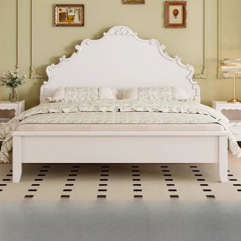 Organizer Princess Bed European Double Frame Lazy Designer Bed Fashionable Confortable Quality Wood Muebles Bedroom Furniture