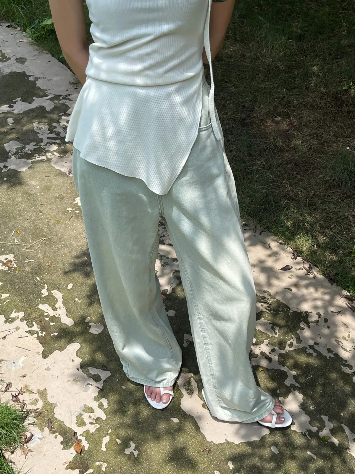

ZHISILAO New Vintage Light Blue Straight Jeans Women Casual High Waist Floor Length Denim Pants Summer 2024