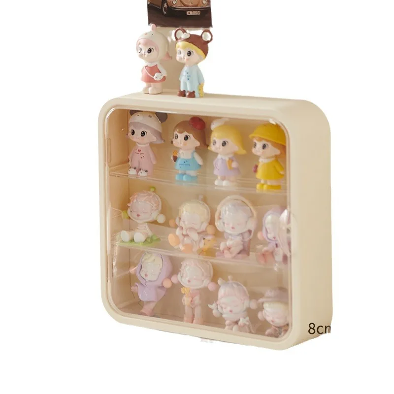 Wall-Mounted Doll Blind Box Storage Display Stand for Popmart Figure Display Cabinet Dust-proof Blind Box Storage Box