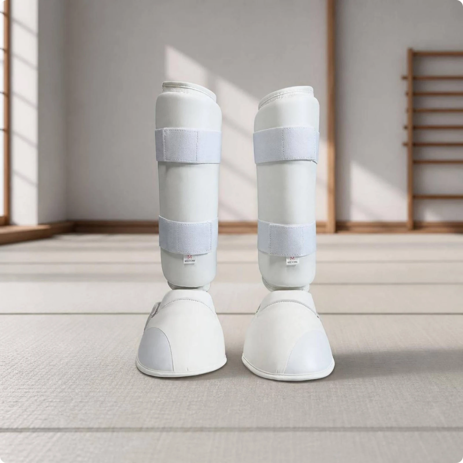 Combat Arts Leg Guards with Foot Protectors Padded Shin Instep Guards Instep Guard Injury Protection for Karate Training