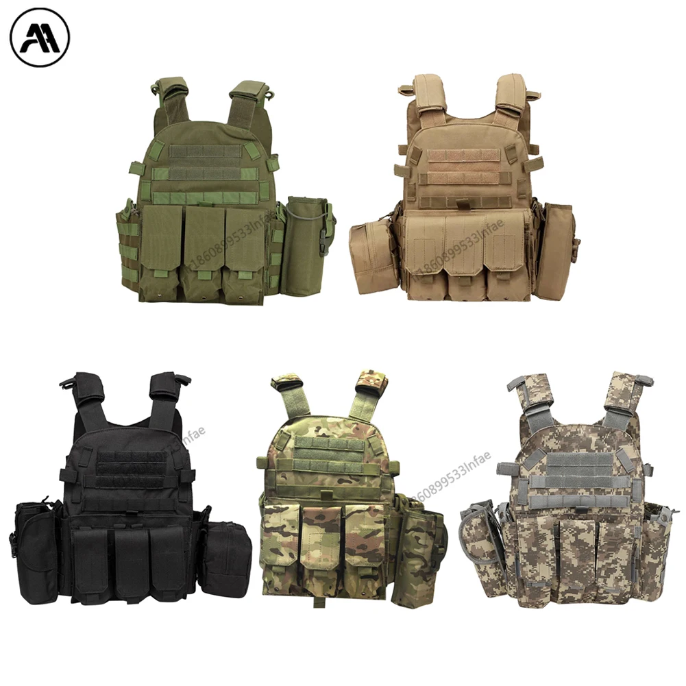 Gilet tactique en Nylon, armure corporelle, porte-équipement de chasse, accessoires airsoft, gilet militaire camouflage pour la chasse en plein air