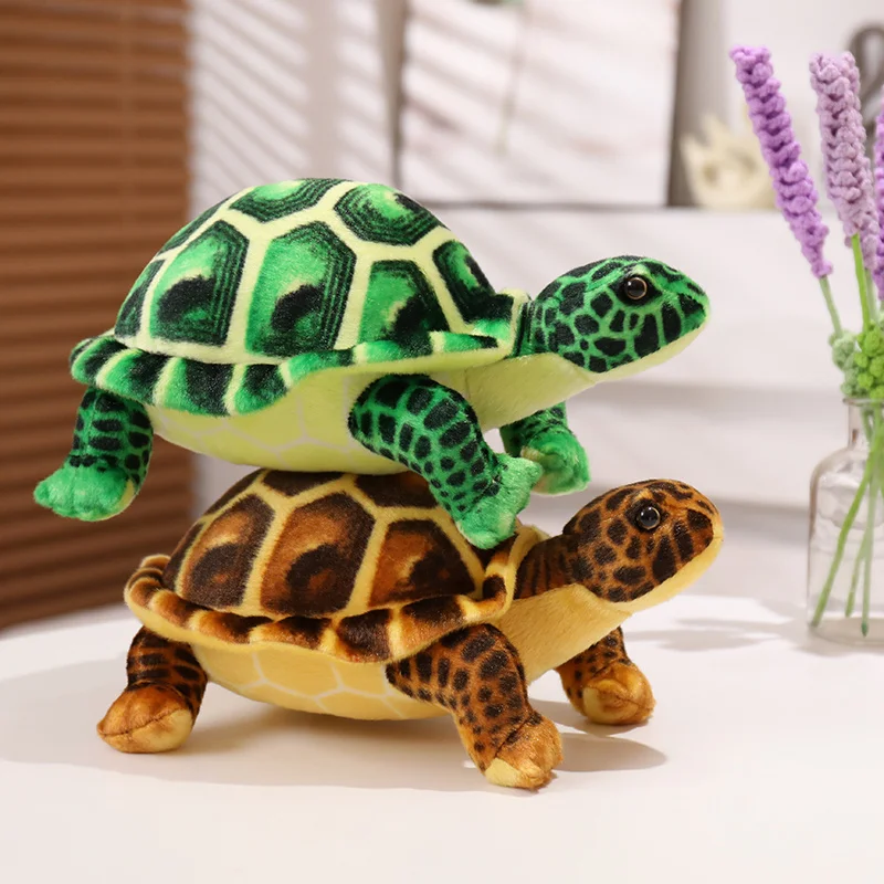 Kids Toys Cute Baby Super Green Simulation Stuffed Tortoise Realistic Sea Turtle Animal Plush Toy Gift Hot Sale Home Decor