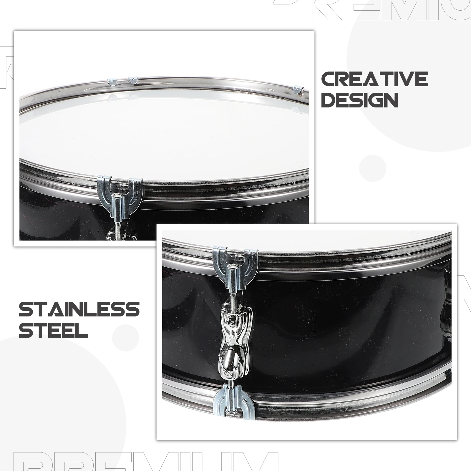 1 مجموعة 1 مجموعة كمين مجموعة طبلة الخشب الفولاذ المقاوم للصدأ التعليمية الموسيقية أفخاذ وشملت زحف أدوات قرع ل #4