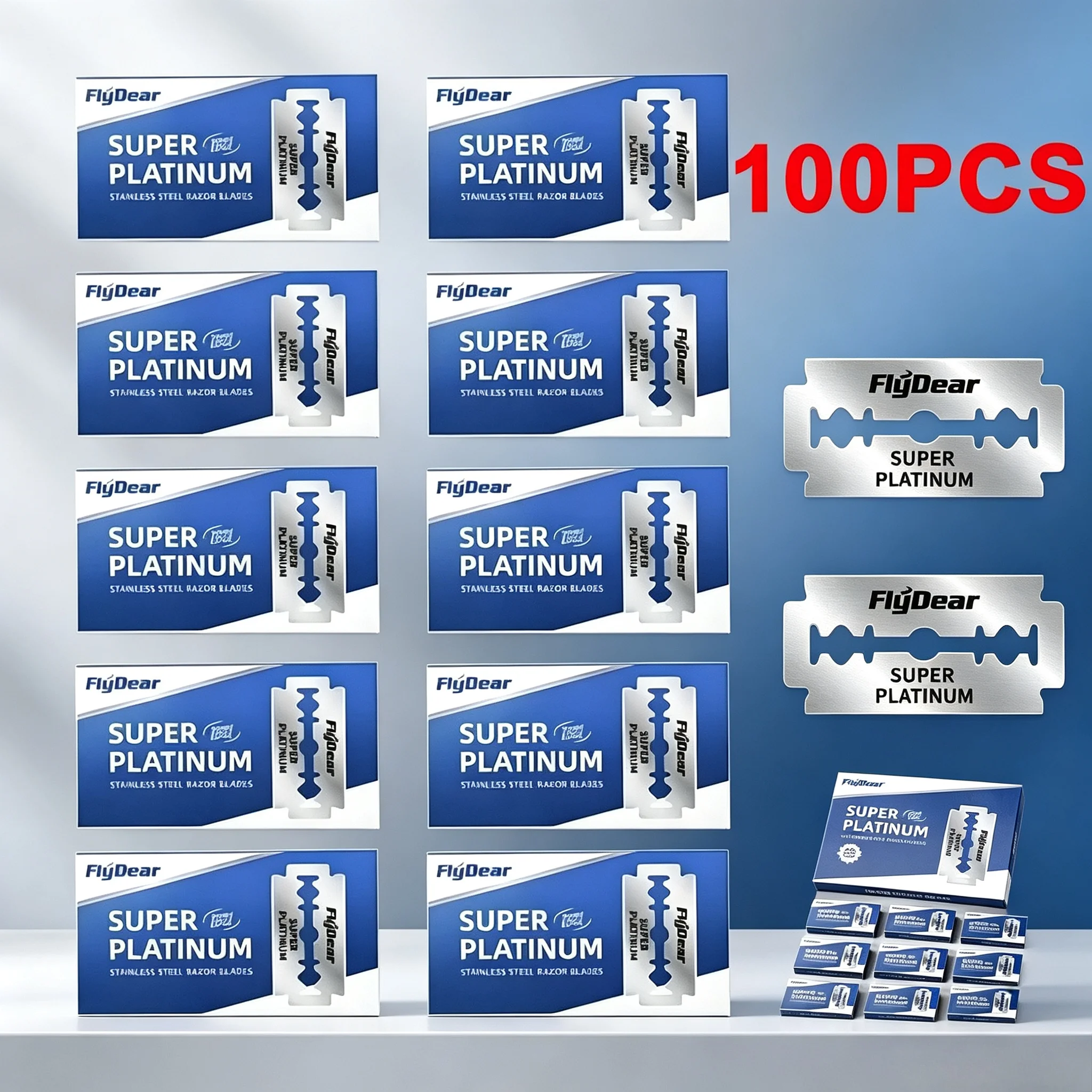 2026 Stainless Steel Men's Razors Blades Classic Double Edge 10-100PCS Razor Blades For Professional Barber Hair Removal Tools