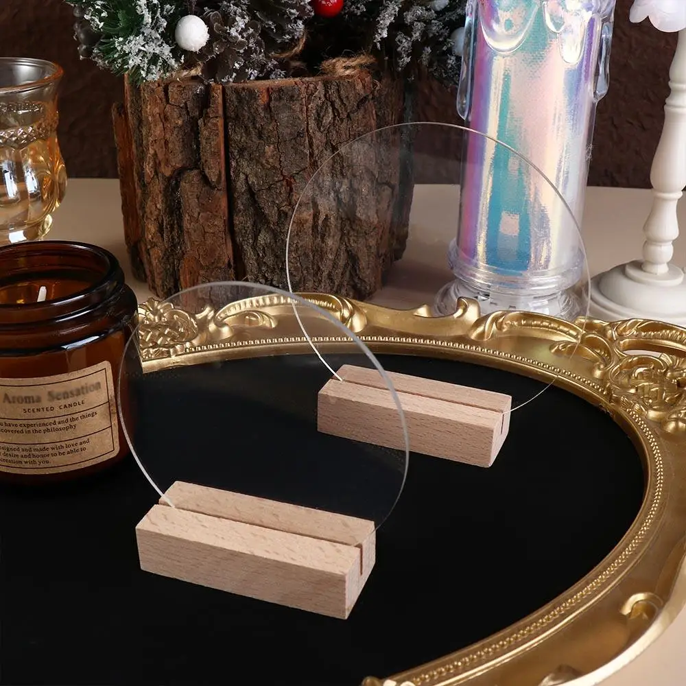 Round/Butterfly/Hexagon with Base Table Number Sign Menu Display Frame Table Number Plate Card Display Stand